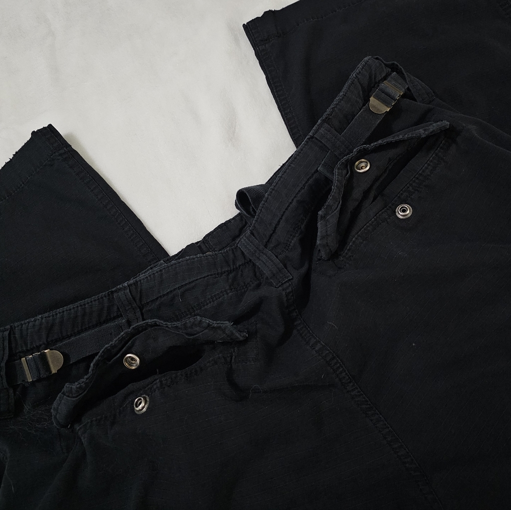 Polo Ralph Lauren Vintage Mens Black RipStop Cargo Military Surplus Baggy Pants - Picture 7 of 14